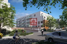 Prodej novostavby bytu F1.109 – 2+kk 49,8 m² s balkonem 10,8 m², Olomouc, Byty Na Šibeníku II.etapa